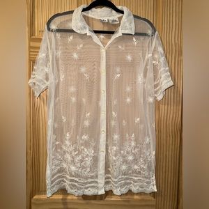 Vintage Kiko lace shirt size Medium